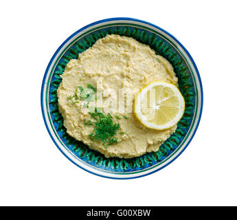 Limon Soslu - Humus humus avec sauce au citron Banque D'Images