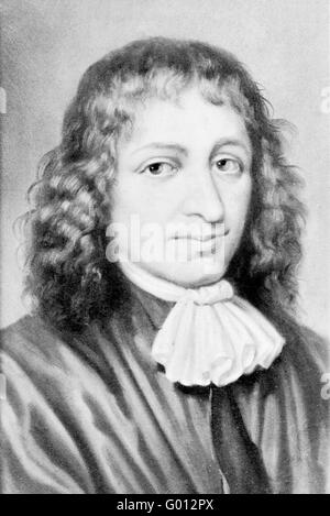 Spinoza. Portrait de la 17e siècle, philosophe néerlandais Baruch Spinoza Banque D'Images