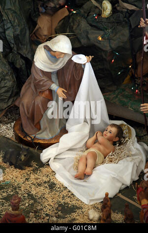 Scène de la nativité, Capharnaüm Banque D'Images