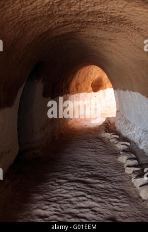 Grottes troglodytiques de résidentiel à Matmata, Tunisi Banque D'Images