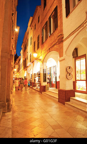 Minorque, Iles Baléares, Espagne : palais dans les rues de Ciutadella Banque D'Images