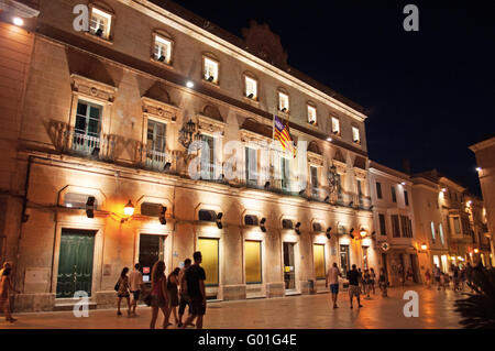 Minorque, Iles Baléares, Espagne : palais dans les rues de Ciutadella Banque D'Images