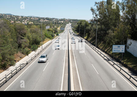 A7 (N340). Marbella, Málaga, Espagne Banque D'Images