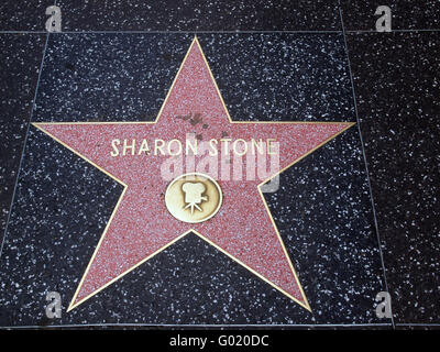 Sharon Stone Star am Walk of Fame, Hollywood Banque D'Images