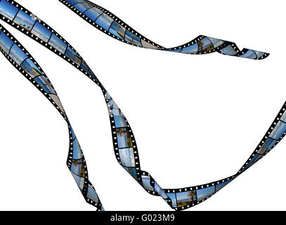 Bandes de film avec de belles images de plage, beaucoup de détails Banque D'Images