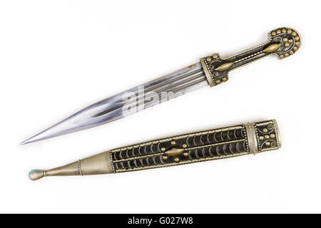 Poignard Kinjal caucasien (19 siècle) Banque D'Images