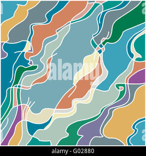 Modèle boucles décoratives persan Banque D'Images