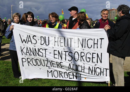 Manifestation anti-nucléaire à Berlin Banque D'Images