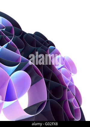 Résumé et de formes 3D de couleur sur fond blanc Banque D'Images