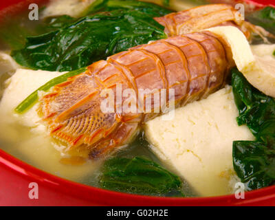 Soupe de langoustines Banque D'Images