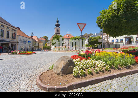 Square de Heidenreichstein, région de Waldviertel, Basse Autriche, Autriche Banque D'Images