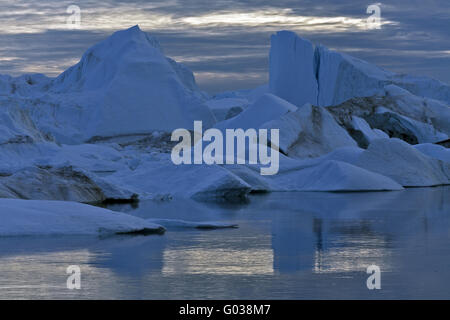 Des icebergs à Ilulissat, Groenland Banque D'Images