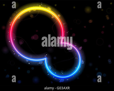 Cercle arc-en-frontière avec Sparkles et tourbillons. Banque D'Images