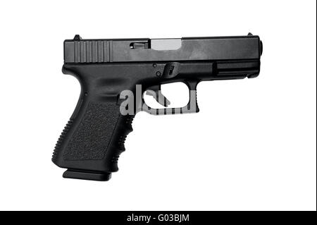 Pistolet semi auto with clipping path Banque D'Images