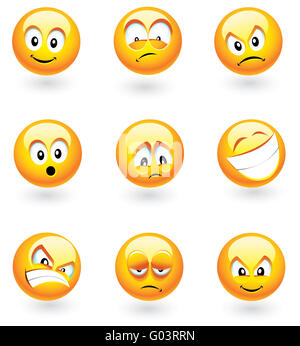 Jeu de smileys Banque D'Images