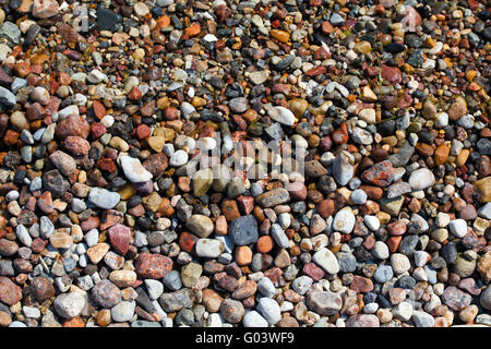 Close up de rochers arrondis et polis beach Banque D'Images