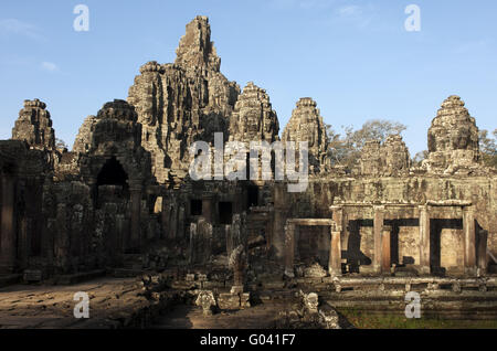 Bayon temple complexe, Angkor Thom, au Cambodge Banque D'Images