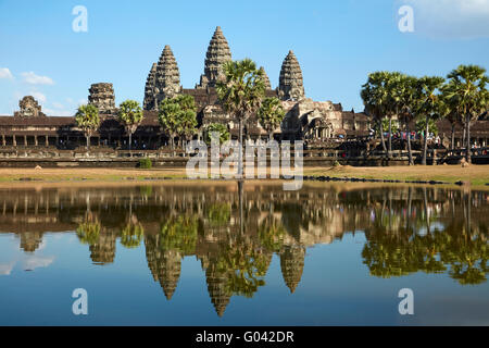 Angkor Wat temple Complex (12ème siècle), site du patrimoine mondial d'Angkor, Siem Reap, Cambodge Banque D'Images