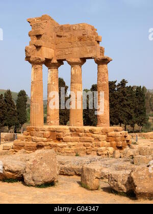 Temple de Castor et Pollux, Agrigente, Sicile Banque D'Images