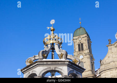 L'église et bien-tour, Einsiedeln, Suisse Banque D'Images