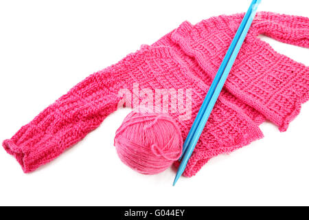 Veste en tricot pour l'enfant isolé sur fond blanc Banque D'Images