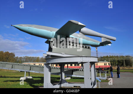 Avion, bombe bombe volante V-1, Fieseler Fi 103, V-arme 1, V1 Rocket, Centre de recherche de l'Armée de Peenemunde, Centre d'information pour l'histoire et la technologie, de Peenemunde, Usedom, Vorpommern-Greifswald, Mecklenburg-Vorpommern, Allemagne / Recherche de l'Armée de Peenemünde C Banque D'Images