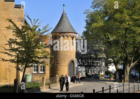 Mur de la ville, vieille ville, Klapperhagen, Goslar, Basse-Saxe, Allemagne Banque D'Images