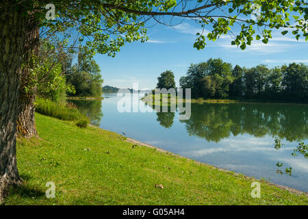 Le lac Forggensee, près de la ville de Füssen Bavière - Allemagne Banque D'Images