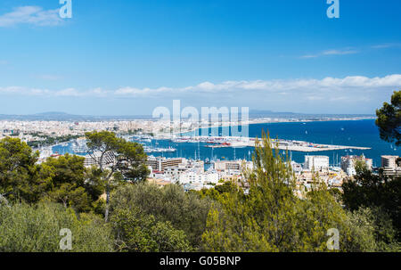 Vue aérienne de Palma de Majorque à Majorque Îles Baléares Banque D'Images