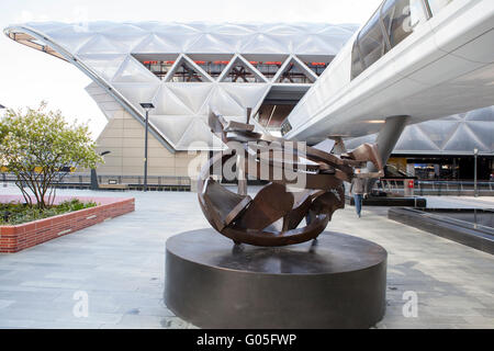 Traverse Place & Gare Canary Wharf, London, Londres Banque D'Images