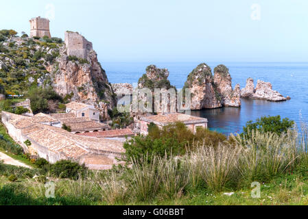 Scopello, Castellammare del Golfo, Trapani, Sicile, Italie Banque D'Images