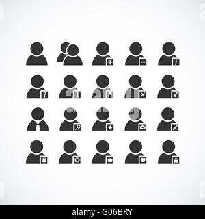 Jeu d’icônes de l’utilisateur Banque D'Images