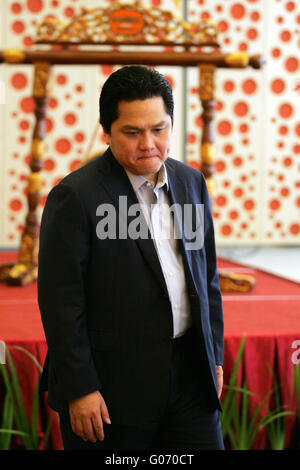 Batam, Indonésie, Îles Riau. Apr 28, 2016. L'Inter Milan, Erick Thohir propriétaire parlant de comment construire des affaires avec l'Asie et l'Europe le 28 avril 2016 à Batam, Indonésie. L'Inter Milan, Erick Thohir propriétaire refuse il a l'intention de vendre plus de 20  % de la Commerce de Suning Group de Chine. Il a dit ''Je veux mettre l'accent sur l'Inter et remercier les fans qui nous ont soutenu depuis le premier jour. Nous sommes à la recherche d'un partenaire stratégique, je ne suis pas la vente de participation majoritaire' Credit : Sijori Images/ZUMA/Alamy Fil Live News Banque D'Images