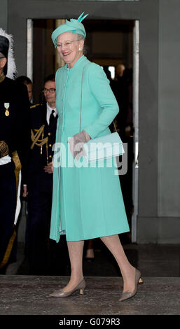 Stockholm, Suède. Apr 30, 2016. Margerethe Queen II. du Danemark au cours de la célébration du Roi Carl Gustaf's 70e anniversaire. Pre/Albert Nieboer/Pays-Bas OUT - PAS DE SERVICE DE FIL- dpa : Crédit photo alliance/Alamy Live News Banque D'Images