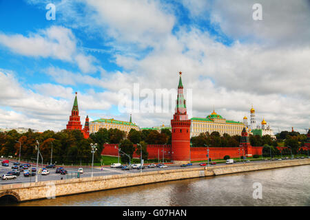 Vue panoramique du centre-ville de Moscou avec le Kremlin Banque D'Images