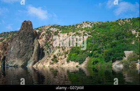 Vue sur la côte depuis la mer. Photo panoramique haute résolution Banque D'Images