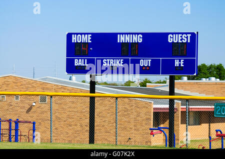 Tableau de bord de base-ball Banque D'Images