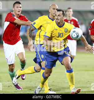 La Hongrie et la Suède (2:1) football game Banque D'Images