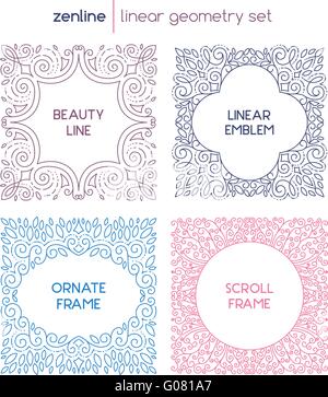 Emblèmes résumé linéaire vectorielle Illustration de Vecteur