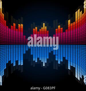 Égaliseur musique abstraite. Illustration de Vecteur