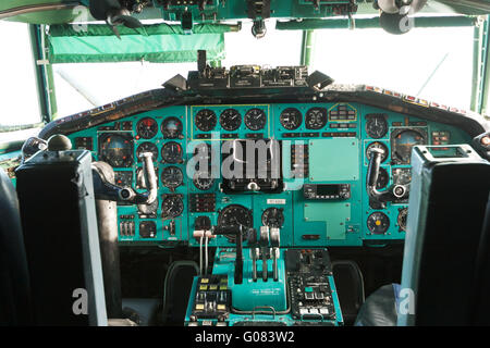 Cabine de la pilote de l'avion du passager à l'intérieur Banque D'Images