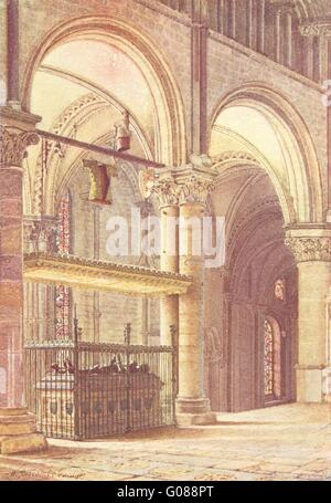 CANTERBURY : Edward Black Prince's Tomb Trinité, vintage print 1924 Banque D'Images