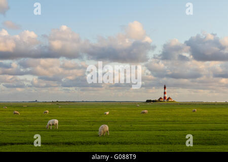 Phare en Frise orientale Banque D'Images