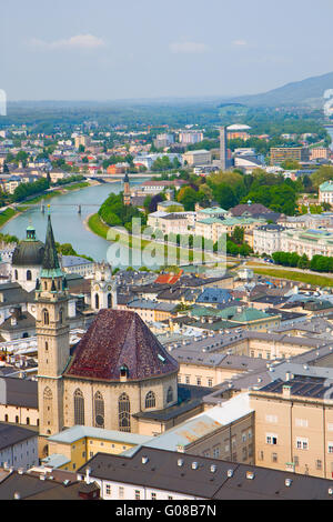 Salzbourg, Autriche - Mai 1, 2009 - Vue de la ville de Salzbourg, ville de Mozart. Banque D'Images