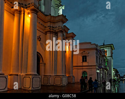 Cathédrale et Tour de l'horloge, Popayán, Colombie Banque D'Images