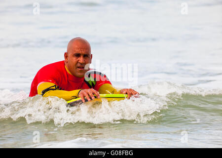 Sur Bodyboader Impoxibol 2011 Championnat 2e Banque D'Images