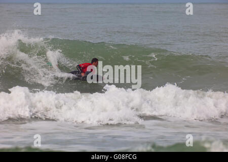 Sur Bodyboader Impoxibol 2011 Championnat 2e Banque D'Images