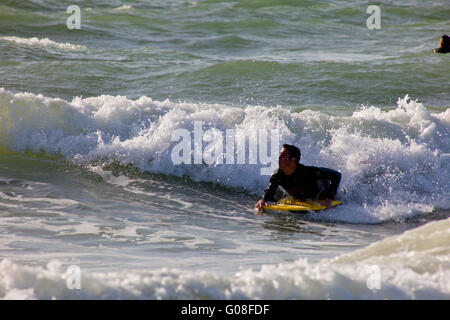 Sur Bodyboader Impoxibol 2011 Championnat 2e Banque D'Images