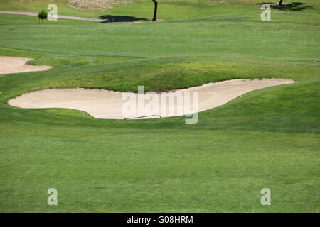 Fosse de sable ou sur un terrain de golf de soute Banque D'Images