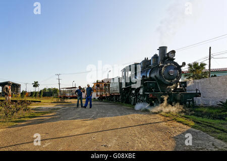 Locomotive à vapeur, José Smith Comas, Cuba Banque D'Images